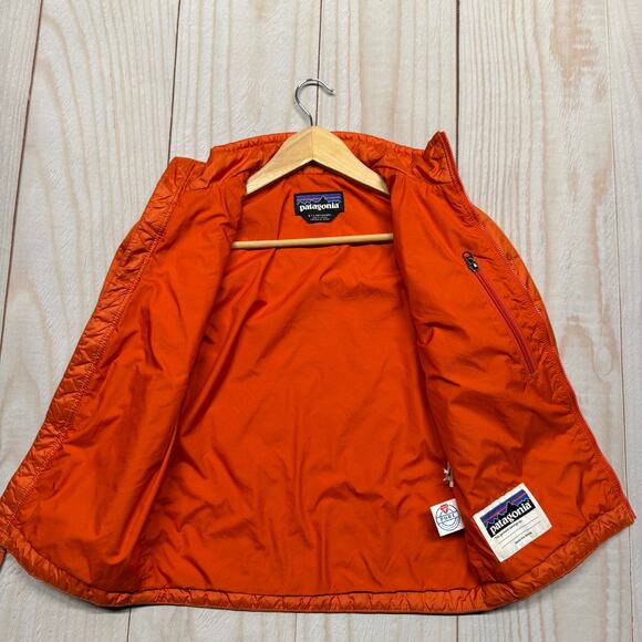 Patagonia Boys Nano Puff Primaloft Jacket Size Small 7-8 Brick Quilted Orange - Picture 6 of 8